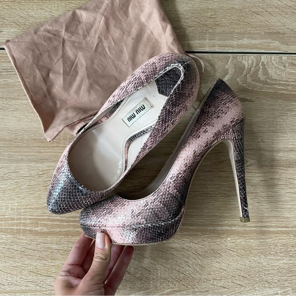 Miu Miu Python Pumps Size 39 - image 1